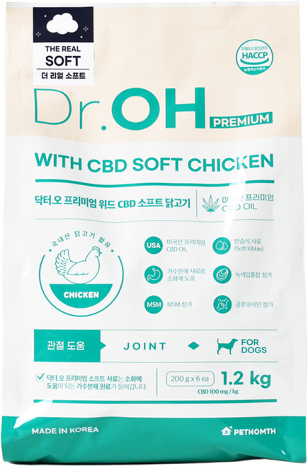 닥터오 프리미엄 위드 햄프씨드 더 리얼 소프트 사료, 1개, 1.2kg, 닭