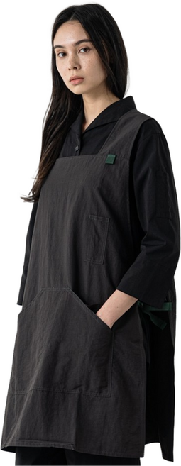 제이앤제이몰 카페 공방 바리스타 생활발수_ 베스트 플로 앞치마 (원피스형), 1개, 다크그레이