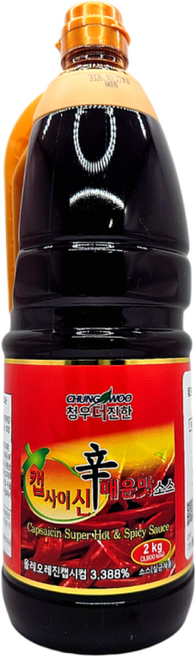 청우 더진한 캡사이신소스 매운소스, 2kg, 8개