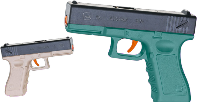 워터워즈 글록 젤리총 안전한 젤리탄 500발 증정 젤리건 워터밤 축제 행사 권총, 1P, 1개