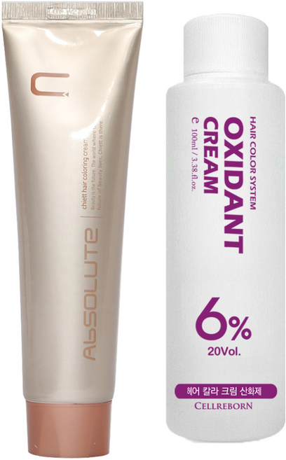 에비뉴쉬에뜨 앱솔루트 컬러링 크림 염색제 120g + 산화제 100ml, 레드, 1개