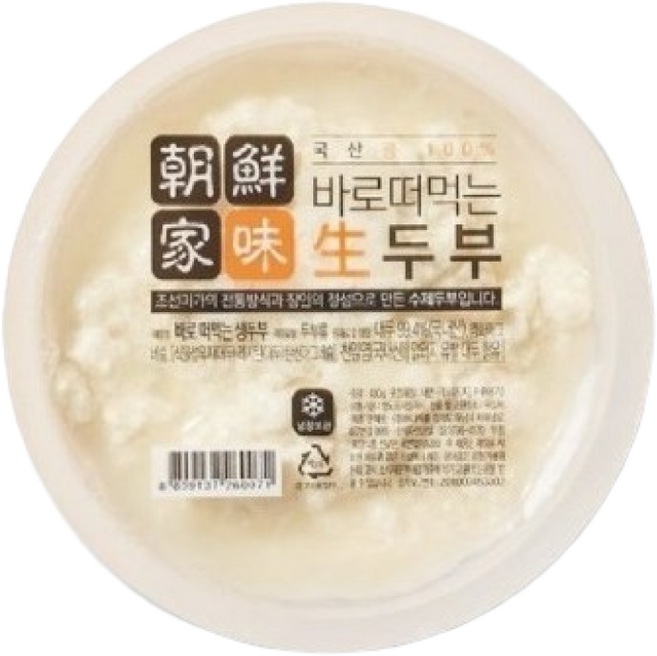 조선미가바로떠먹는생두부 국산콩 수제두부, 3개, 400g