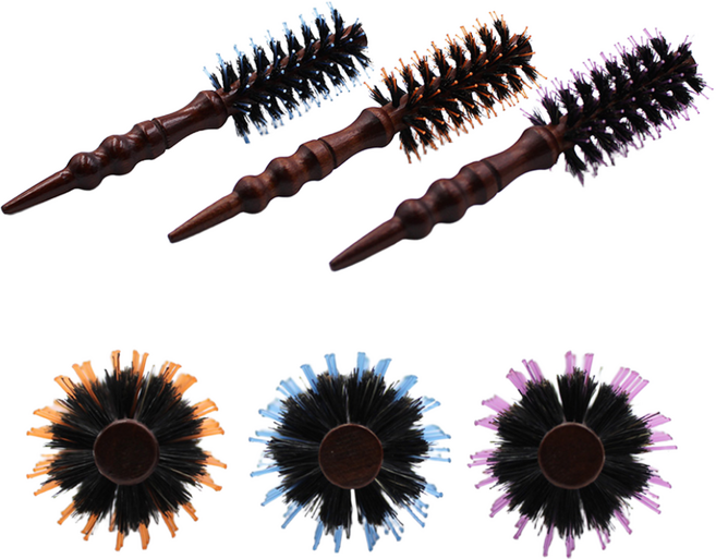 머리앤 미니 롤 돈모 헤어 브러쉬 볼륨브러쉬 머리 빗, 미니 롤 브러쉬 핑크