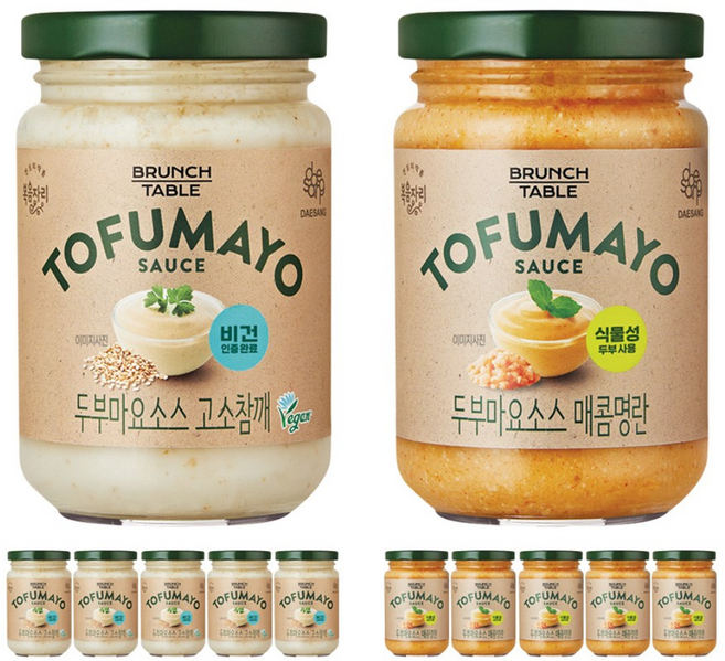 복음자리 두부마요소스 고소참깨 6P+매콤명란 6P (총12P), 1개