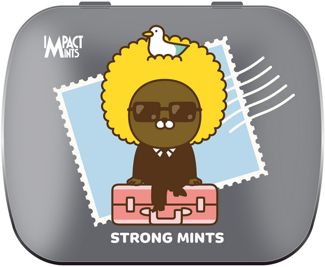 임팩트 민트 카카오프렌즈 캔디 스트롱민트 무설탕 사탕, 1개, 15g