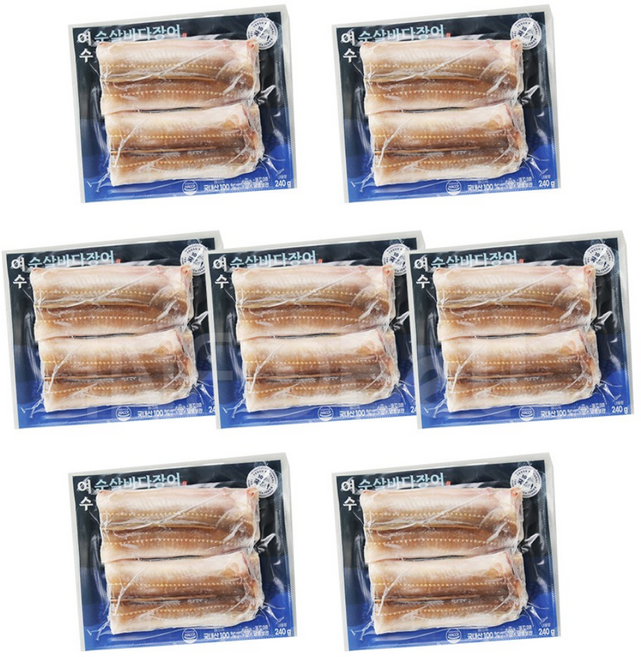 [TV홈쇼핑정품 인포벨]집밥 한끼 여수 순살 바다 장어 가시 머리 내장 제거 부모님 보양식 국내산 자연산, 7개, 240g