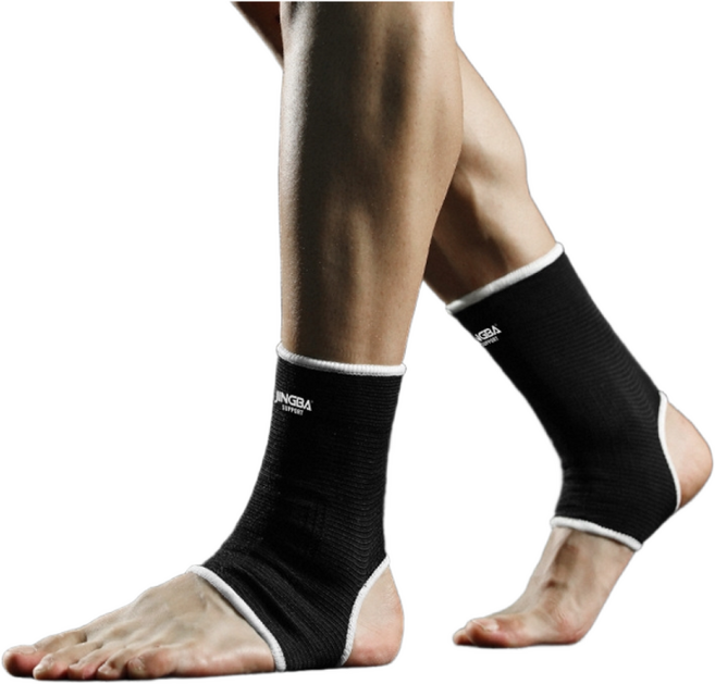 NY STYLE 고탄력 발목 보호대, 블랙, 2개