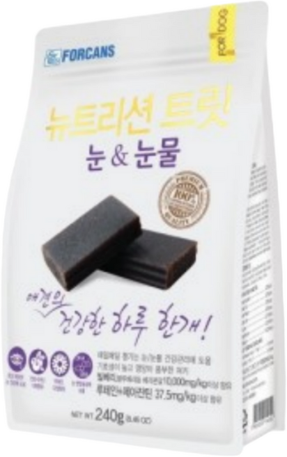 포켄스 강아지 뉴트리션 트릿 영양제, 240g, 눈물개선/눈건강, 2개