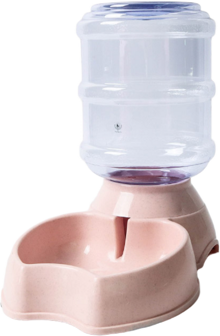 딩동펫 반려동물 애플 반자동 급수기, 핑크, 1개