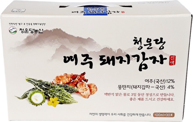 청운당농산 여주 돼지감자즙 국산 여주즙 진액, 30개, 100ml