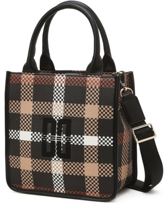 닥스 >> 블랙 DD로고 가죽 미니토트백(DNGF5F963BK)