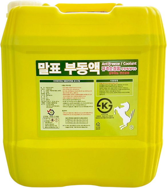 말표 프리미엄 사계절 부동액 녹색 18L / 차량용 냉각수 / MALPYO, 1개
