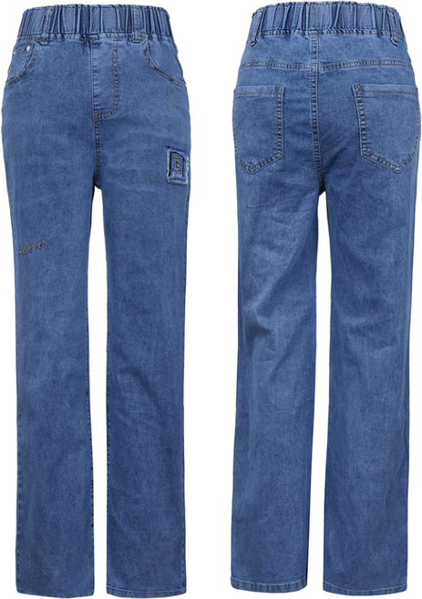 1+1 여성청바지 쿨 여름 스판 여자 밴딩청바지