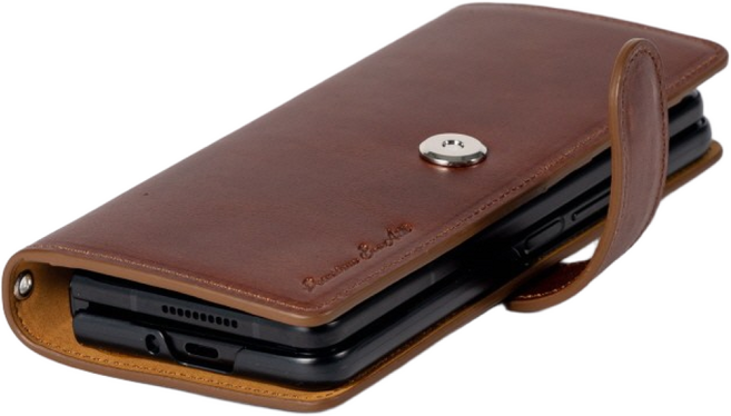 본아띠 ZENITH 베지터블 천연소가죽 갤럭시 Z폴드 지갑 핸드폰 케이스