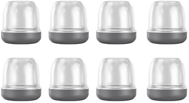 모모배 원형 먼지없는 층간소음 미끄럼방지 가구 의자발캡커버, 8개, 그레이