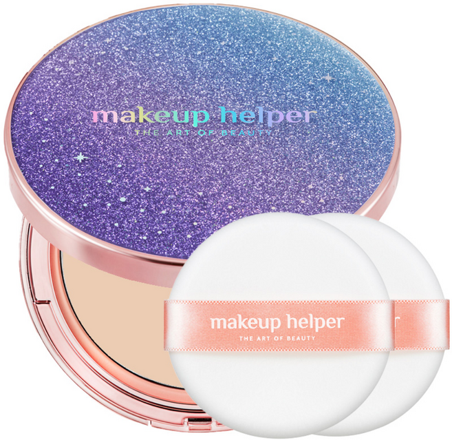 makeup helper 藝術氣墊粉餅 經典完美 極光月光 25g + 專用粉撲, 23號 自然米色, 1個