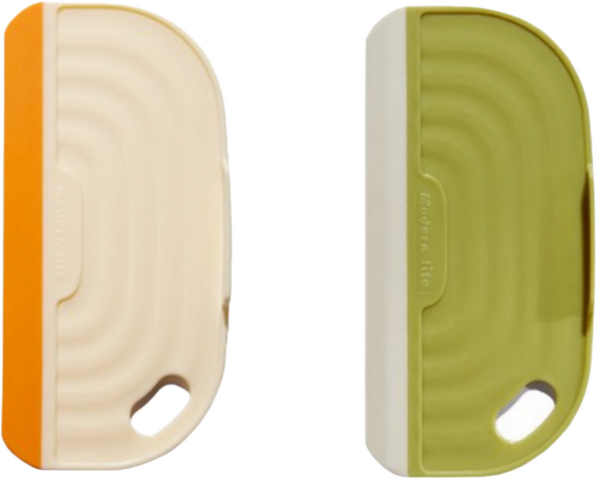 HB153 매직 미니 스퀴지 주방 욕실 물기제거기 2개, 크림+그린, 1세트