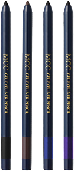 (2+1) MCC 액센트 젤 워터프루프 아이라이너펜슬, 3개, 03호 미스틱블루