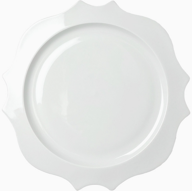 [트리니체] REICHENBACH 독일 라이헨바흐 테이스트 도자기 플랫 디너 접시, 화이트, 1개