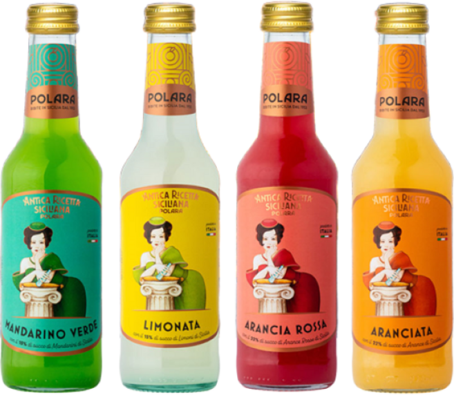 (믹스팩) 24개입 폴라라 시칠리아나 블러드오렌지 + 나벨리나 오렌지 + 레몬 + 베르델리 청귤 이탈리아 시칠리아 전통 탄산 소다 275ml 24병
