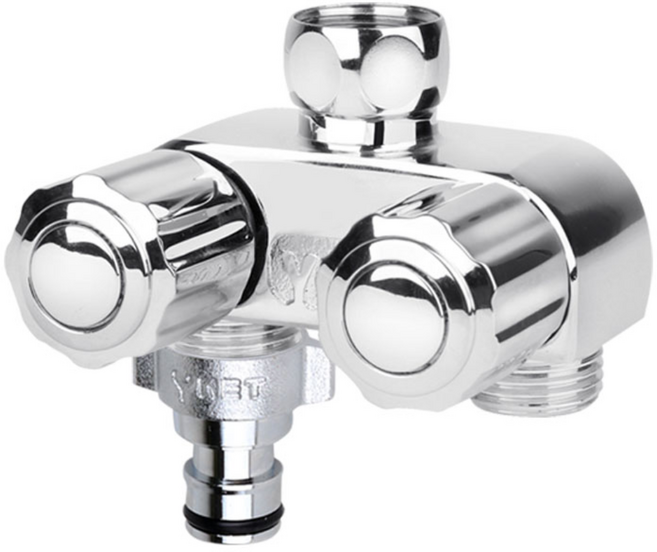 세탁기 연결 수도꼭지 두갈래 양갈래 커플링 분배기 수도꼭지 (옵션선택), 1개