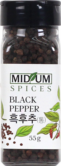 미드움애 통후추 흑후추 통흑후추 천연 향신료, 1개, 55g