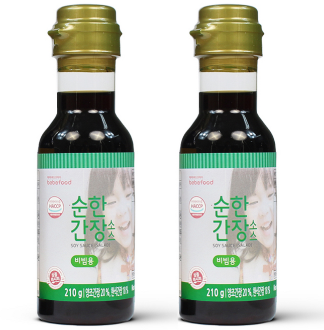 베베푸드 순한 간장 소스 비빔용, 2개, 210g
