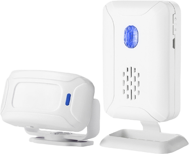 비엔비 가게 출입문 동작 감지 무선 센서벨 매장 손님 알림벨 도어벨 현관 초인종 차임벨 경보기, 센서벨 세트(송/수신기) + 건전지 6개, 1개