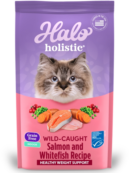 Halo嘿囉 成貓無穀 - 優質無穀配方 呵護敏感腸胃 Omega-3亮毛配方 Salmon and Whitefish, 2.72kg, 1包, Salmon and/nWhitefish
