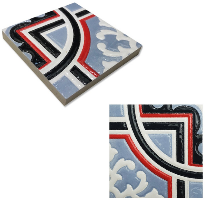 북유럽 패턴타일 [F73-01], 30개, 혼합색상