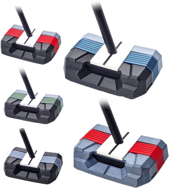 굴림채퍼터 ZET 제로토크 세미말렛 센터(이용희 양효리 프로) AGG 카본 샤프트, 레드, 굴림채전용 AGG 카본 샤프트, 젤로 PU 1.0 피스톨 민트