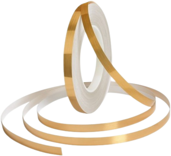 바이유즈 골드띠벽지 금색 몰딩 줄눈 리폼테이프, 50m, 0.8cm