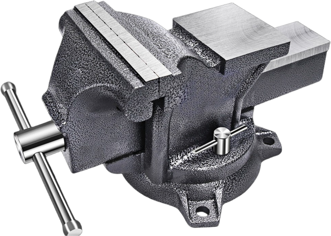 리벤토 탁상바이스 4인치 100mm 고강도 회전형 각형, 1개