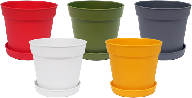 필플랜트 담따 플라스틱 화분대, 화이트, 1개