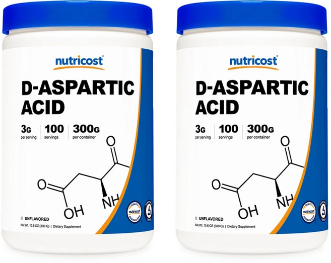 뉴트리코스트 D-아스파르트 애시드 (DAA) 파우더 300g 무맛 2개 - 쿠팡