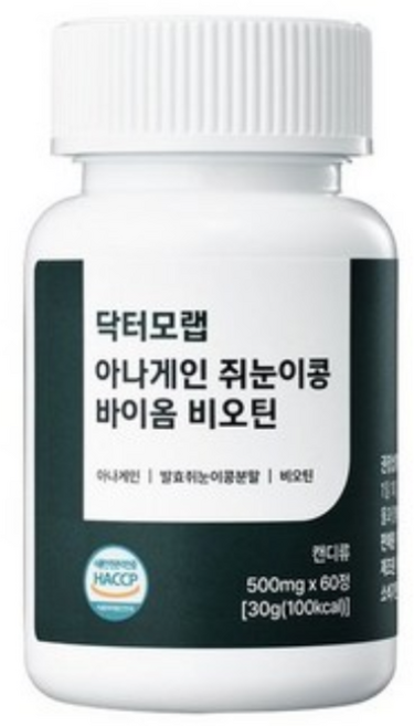 닥터모랩 아나게인 쥐눈이콩 바이옴 비오틴 판토텐산, 60정, 1개