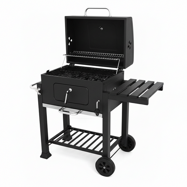 캠핑몽 그랜드가든 특대형 바베큐그릴 화로 숯불 야외 캠핑 휴대용 스텐 석쇠 훈제 대용량, 1개