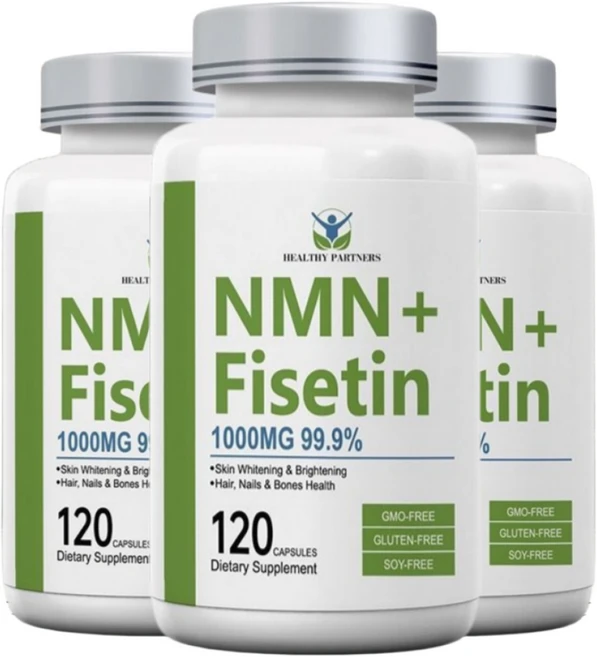 NMN 피세틴 항산화 세놀리틱 1000mg 니코틴아미드 NAD+ 고함량 99.9%, 3개, 120정 - 쿠팡