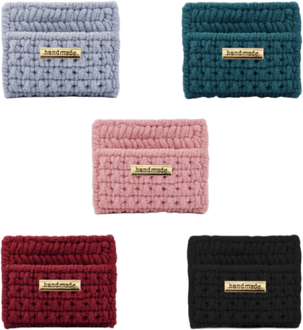 [네트공예 DIY] 5개 만들기 키트 망스티치 오픈형 카드 지갑 _PK02, 벨벳, 1세트