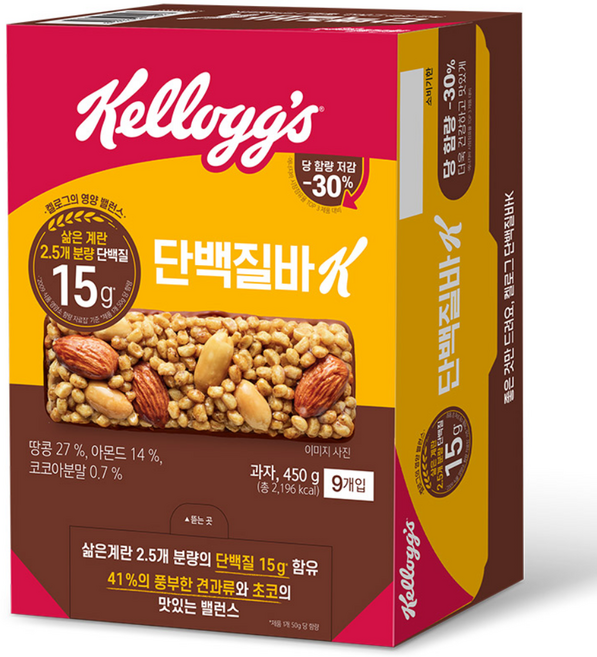 켈로그 단백질바K, 450g, 1개