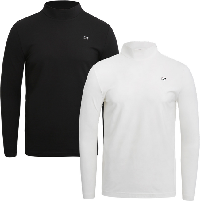 커터앤벅 남성 터틀넥 긴팔 골프티셔츠 - CBM3FTS423