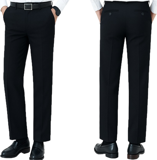 레디핏 남자 허리가 편한 스판 옆밴딩 9부 10부 블랙 네이비 그레이 슬랙스 정장바지