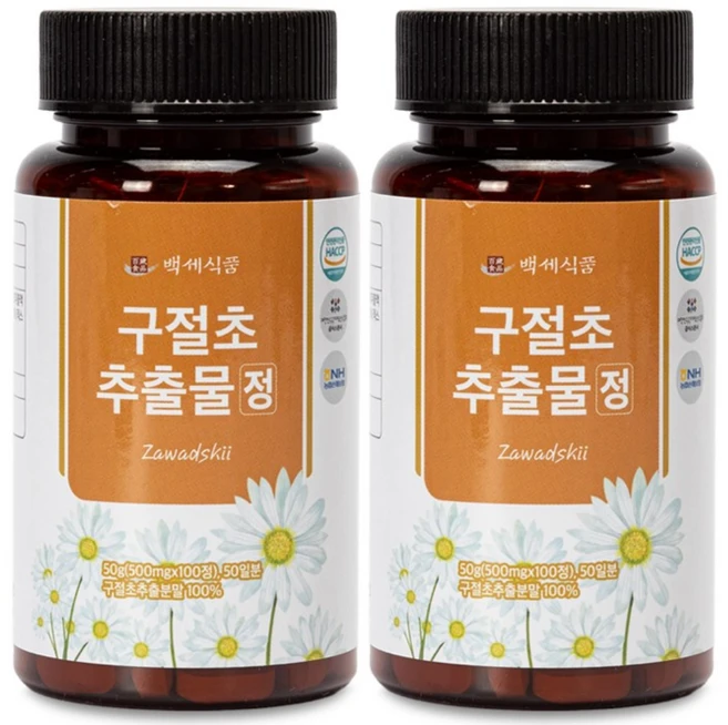 구절초 추출물 정 500mg 100정 HACCP, 2개 - 쿠팡