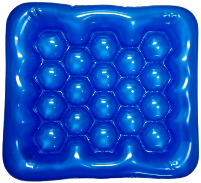 국산 쿠션 있는 물 공기방석 수험생 운전자 캠핑 에어 쿨링 방석, 로얄블루