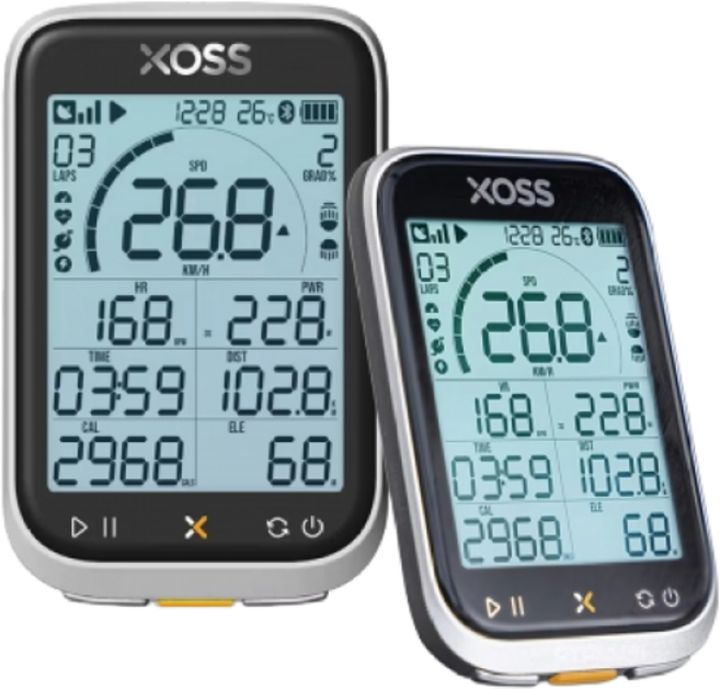 XOSS G+ 3세대 자전거 GPS 속도계 신형, 1개, 실버/블랙