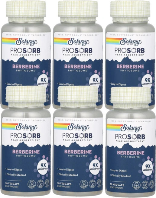 솔라레이 인데나사 베르베비스 베르베린 피토솜 30베지캡슐, 6개, 30정 - 쿠팡