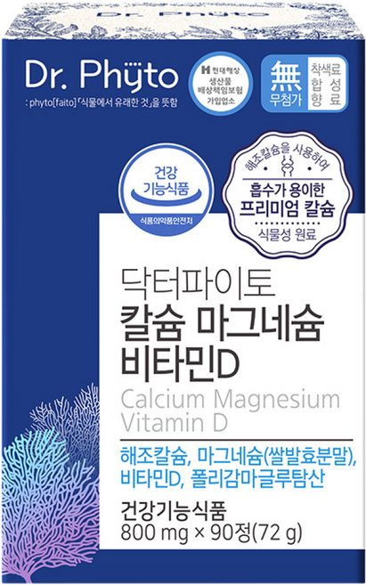 닥터파이토 칼슘 마그네슘 비타민D 폴리감마글루탐산, 90정, 1개