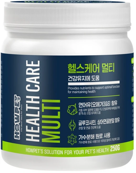 하우펫 헬스케어 멀티 (종합 영양제) 알러지예방 피부질환 관절건강 연골보호, 종합영양제, 250정, 1개 - 쿠팡