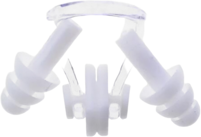 라운드문 고급 수영 귀마개 코마개 3p, 1세트, 백색