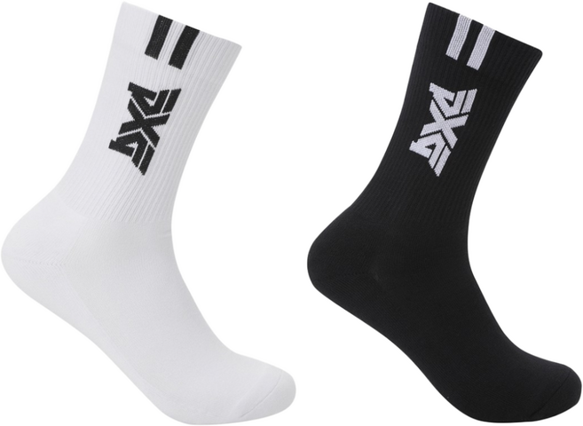 PXG 골프 장목 양말 블랙 화이트, 1개